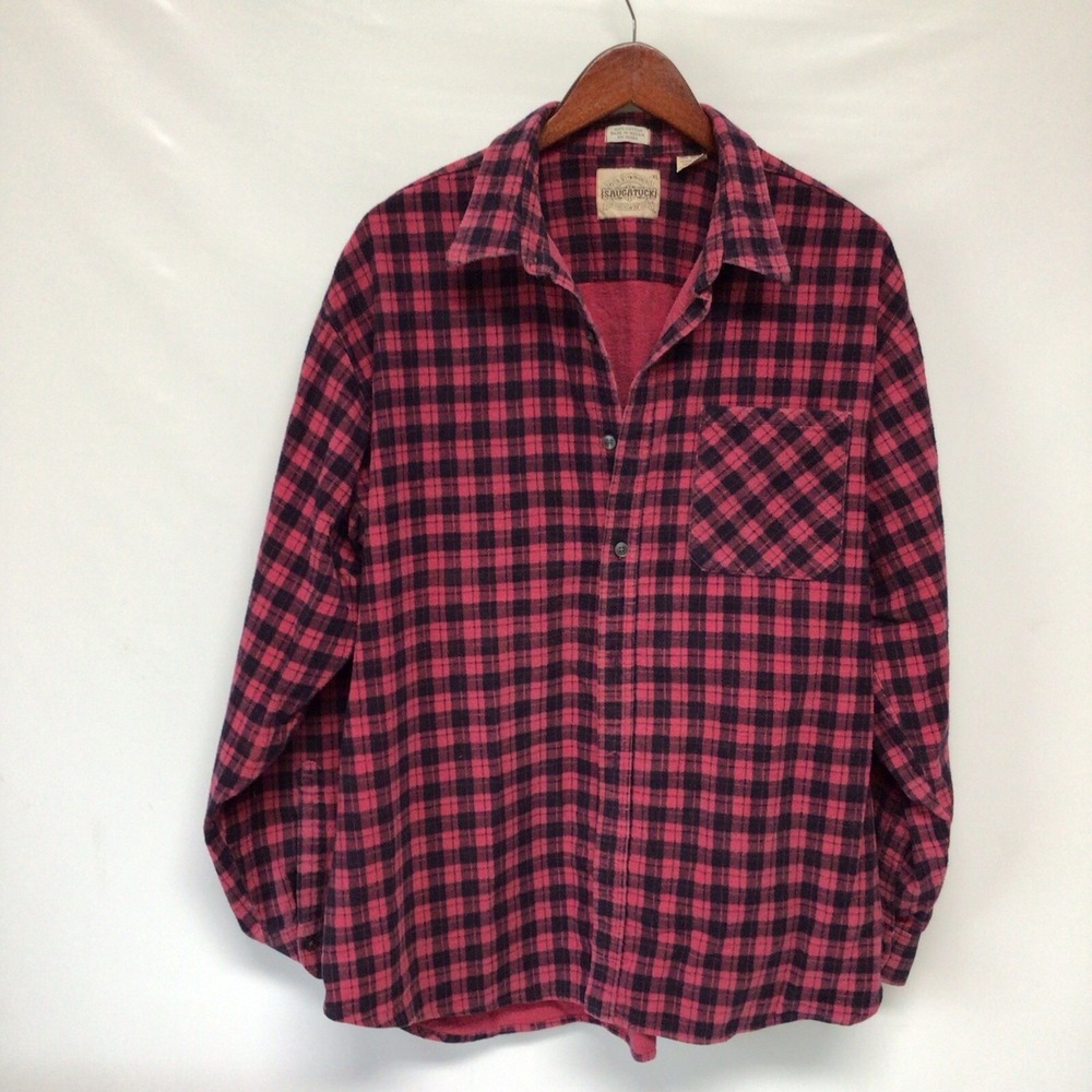 Saugatuck Dry Goods Company Made in Russia red black flannel Mens XL Vintage